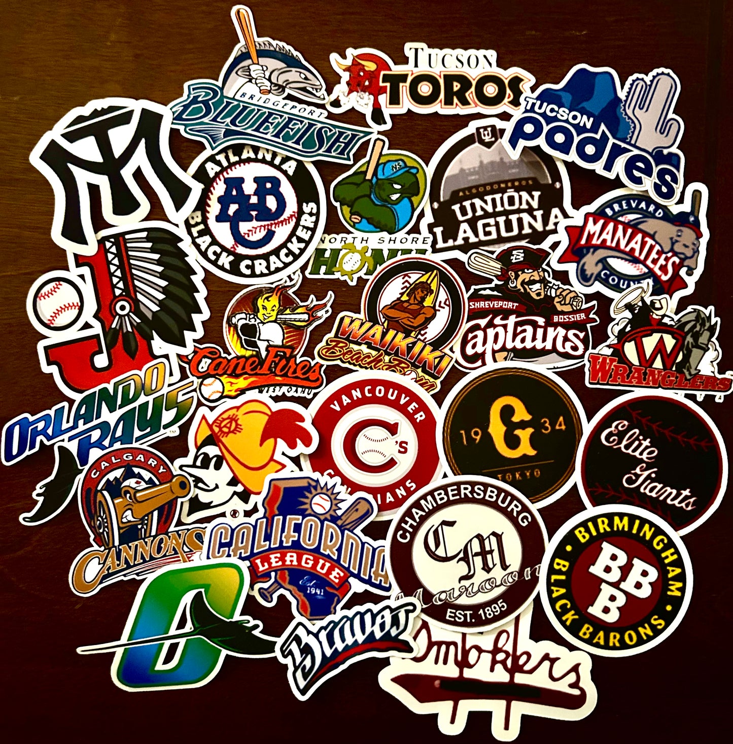 Defunct Baseball Club Sticker Lot (8 stickers)