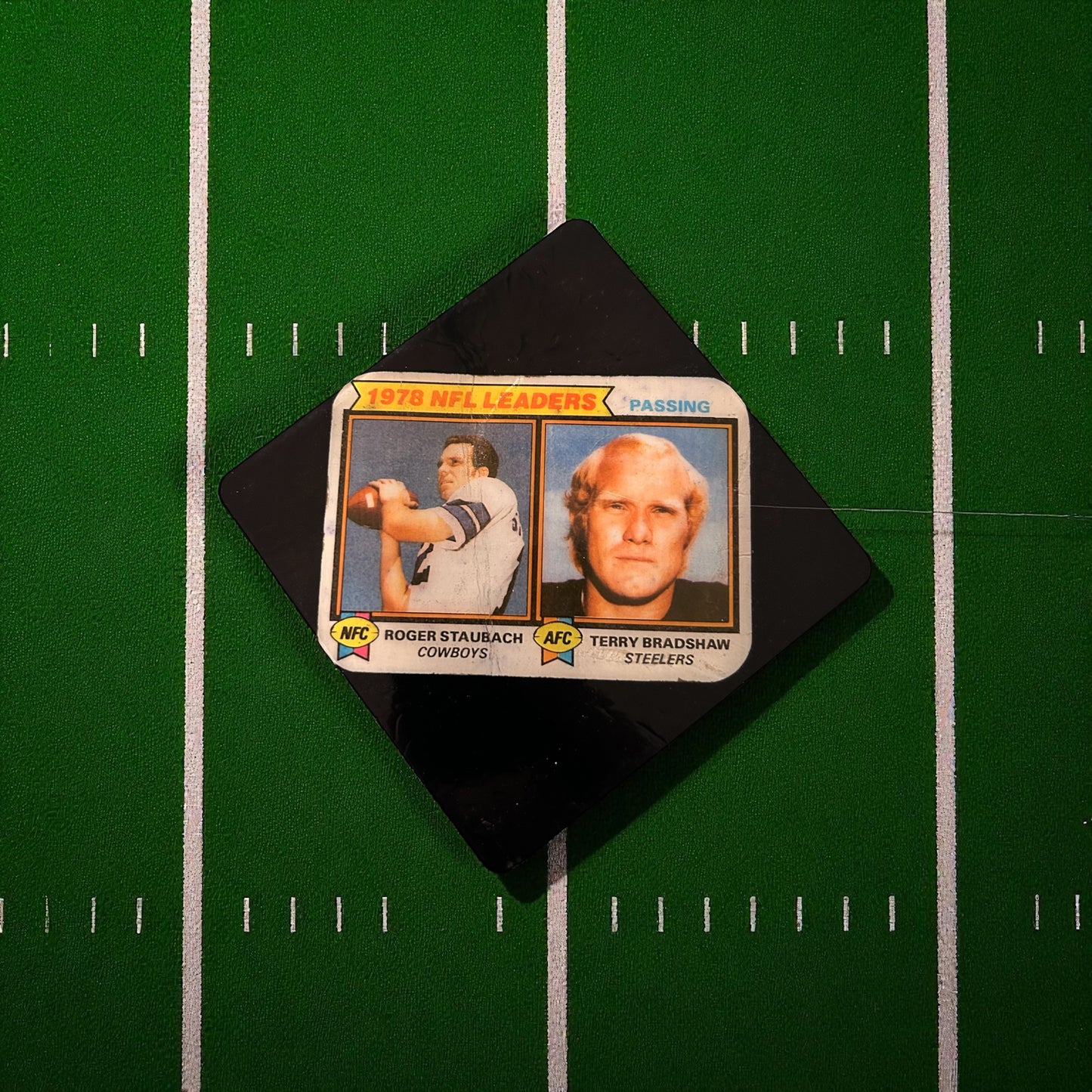 Roger Staubach and Terry Bradshaw Coaster