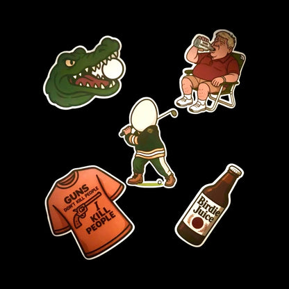 Happy Armadillo Sticker Lot (5 stickers)