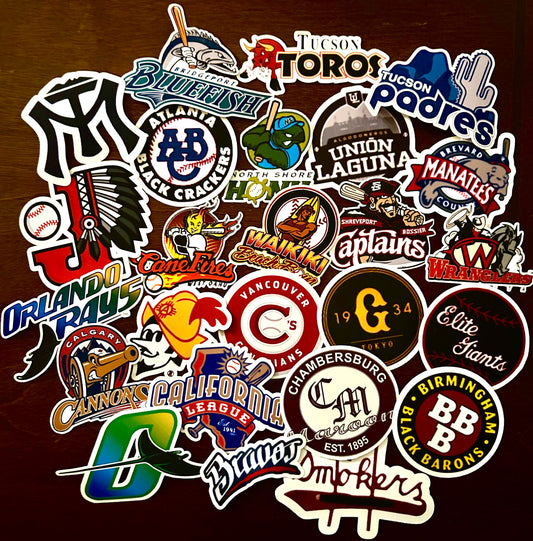 Defunct Baseball Club Sticker Lot (8 stickers)