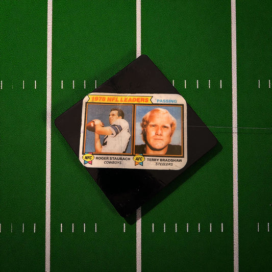 Roger Staubach and Terry Bradshaw Coaster