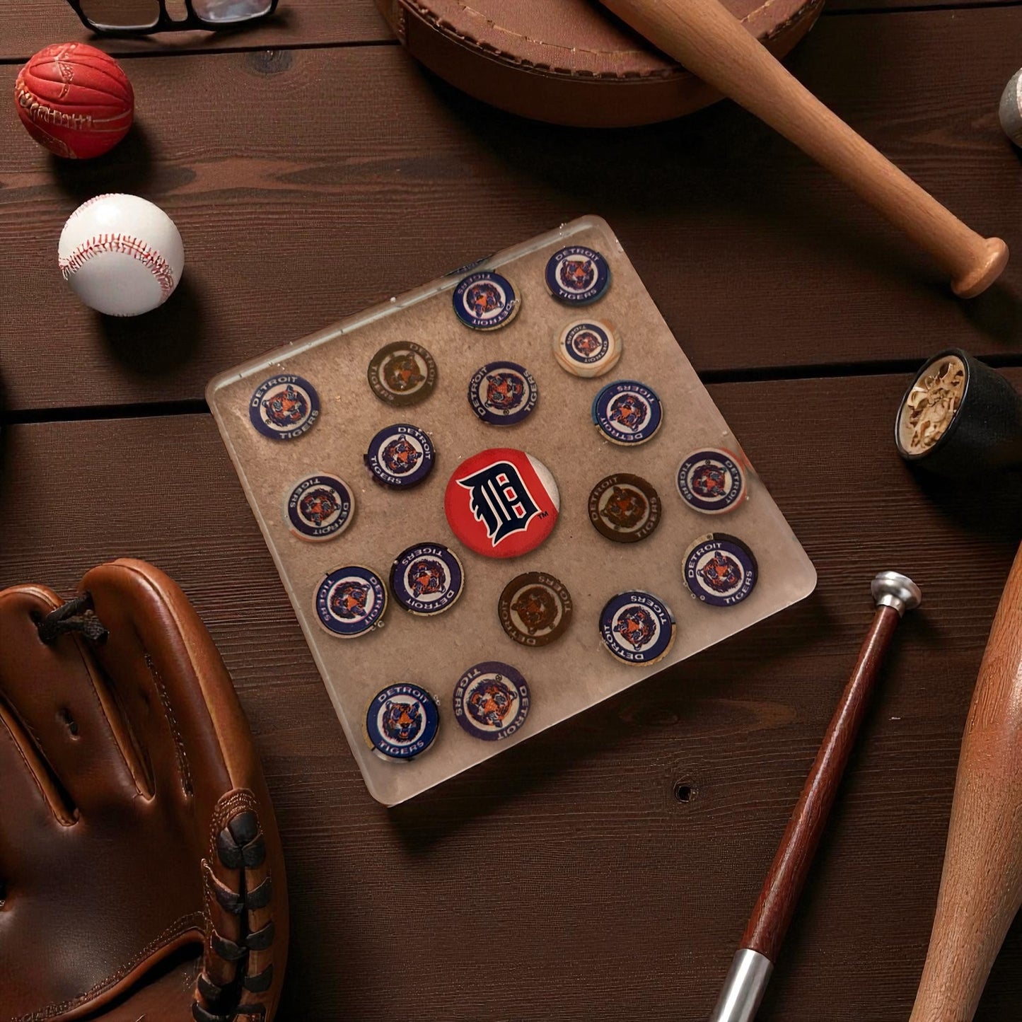 Detroit Tigers vintage MLB coaster